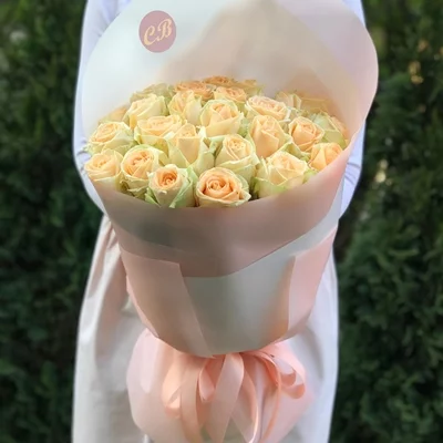 21 Peach Roses to Istanbul